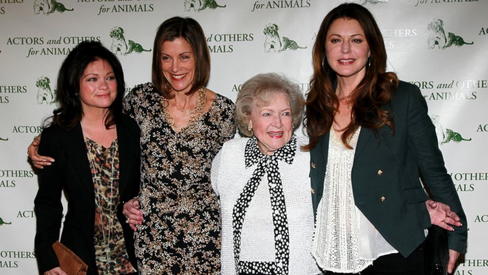 "Hot in Cleveland" cast members Valerie Bertinelli, Wendie Malick, Betty White and Jane Leeves attend Actors & Others for Animals 40th anniversary fundraising luncheon, April 9, 2011, in Universal City, Calif.
