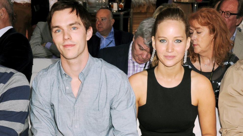 Nicholas Hoult and Jennifer Lawrence attend a cocktail reception during Amber Lounge Fashion Monaco 2012 at Le Meridien Beach Plaza Hotel, May 25, 2012 in Monaco.