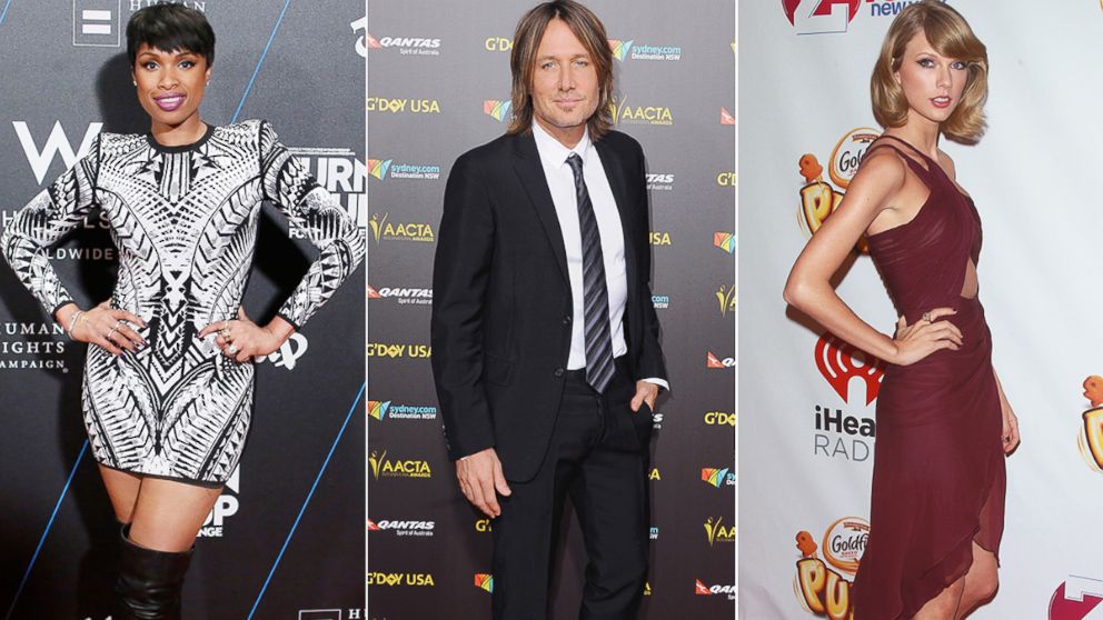 Jennifer Hudson, left, Keith Urban, and Taylor Swift will present at the Grammy Awards on Feb. 6.