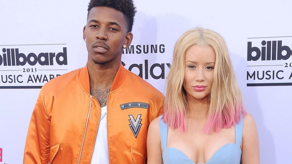 Iggy Azalea and Nick Young arrive at the 2015 Billboard Music Awards, May 17, 2015 in Las Vegas.
