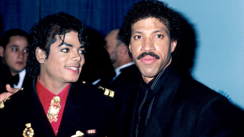 Michael Jackson and Lionel Richie at the 28th Annual Grammy Awards, Feb. 25, 1986.