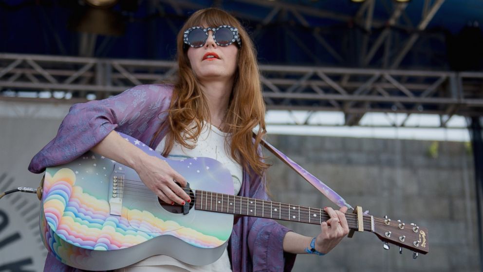 Jenny Lewis performs during the 2014 Newport Folk Festival at Fort Adams State Park,  July 25, 2014, in Newport, Rhode Island.