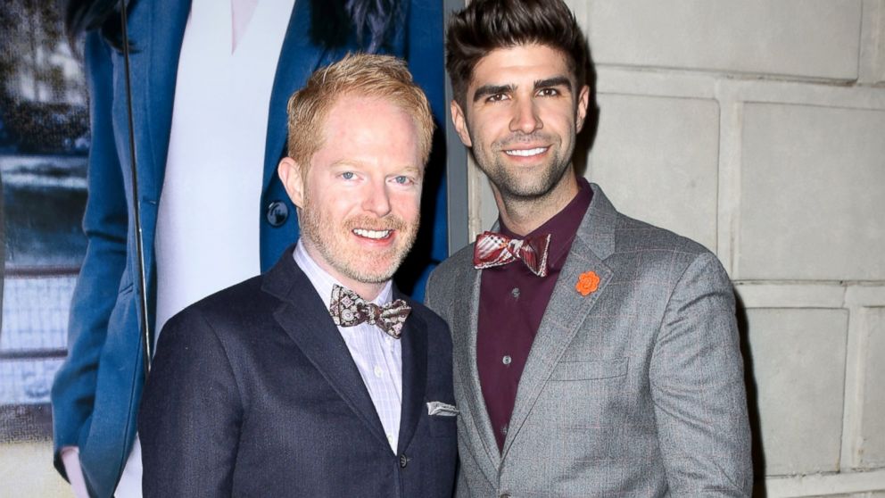 Jesse Tyler Ferguson and Justin Mikita attend the "If/Then" Broadway Opening Night at Richard Rodgers Theatre, March 30, 2014, in New York City. 