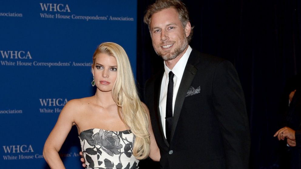 Jessica Simpson and Eric Johnson attend the 100th Annual White House Correspondents' Association Dinner at the Washington Hilton, May 3, 2014, in Washington.
