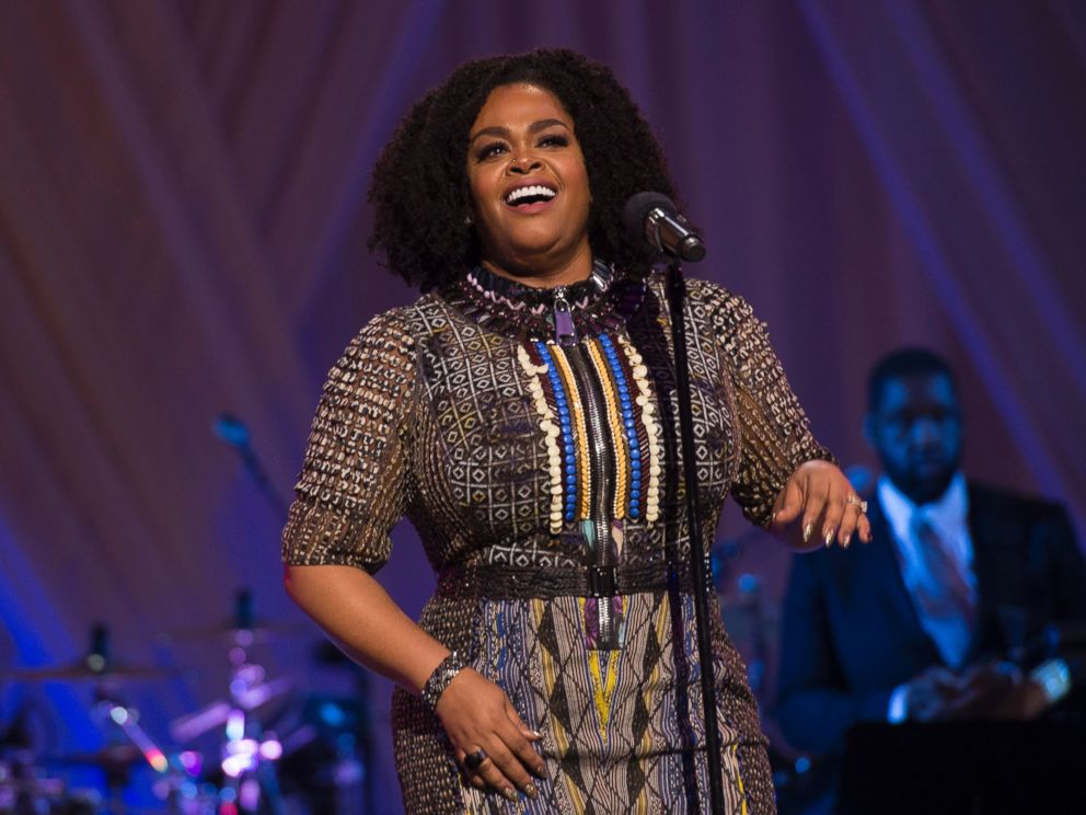 PHOTO: Three-time Grammy award-winning singer-songwriter Jill Scott performs at BET's "Love and Happiness: A Musical Experience"  on the South Lawn of the White House, Oct. 21, 2016, in Washington.  