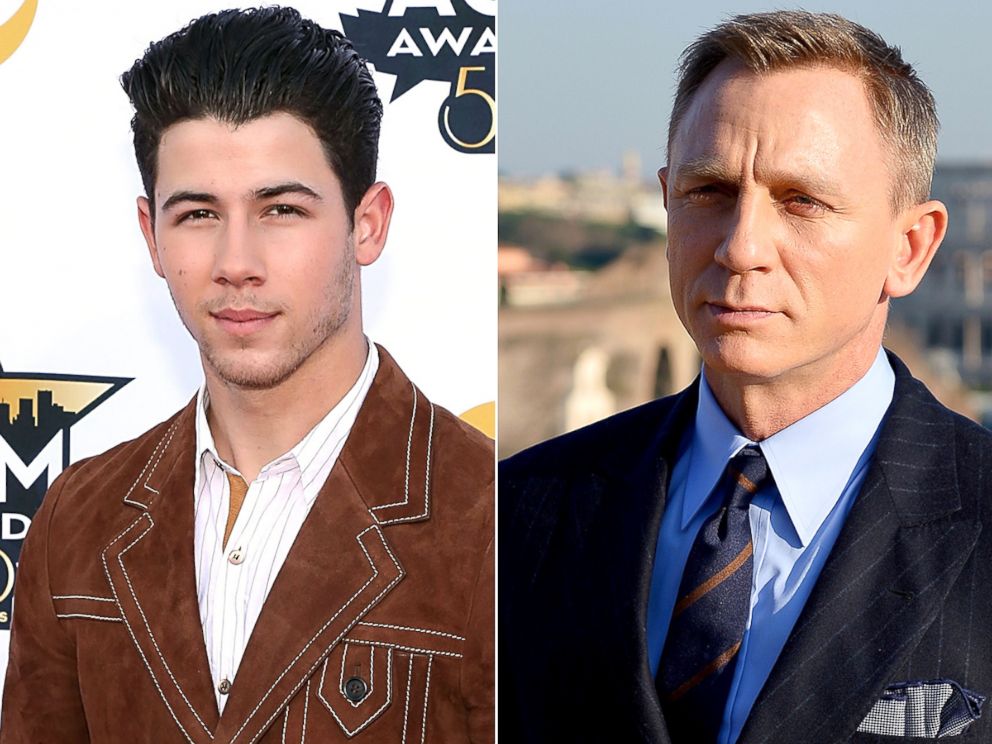 PHOTO: Nick Jonas, left, says he has a celebrity crush on Daniel Craig.