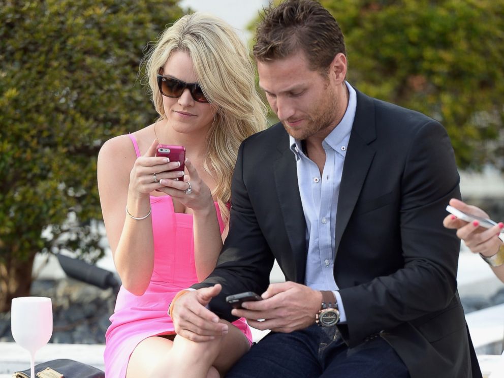 PHOTO: Nikki Ferrell and Juan Pablo Galavis attends the Moet & Chandon Tiny Tennis With Roger Federer at Club 50 at Viceroy Miami, March 19, 2014, in Miami.