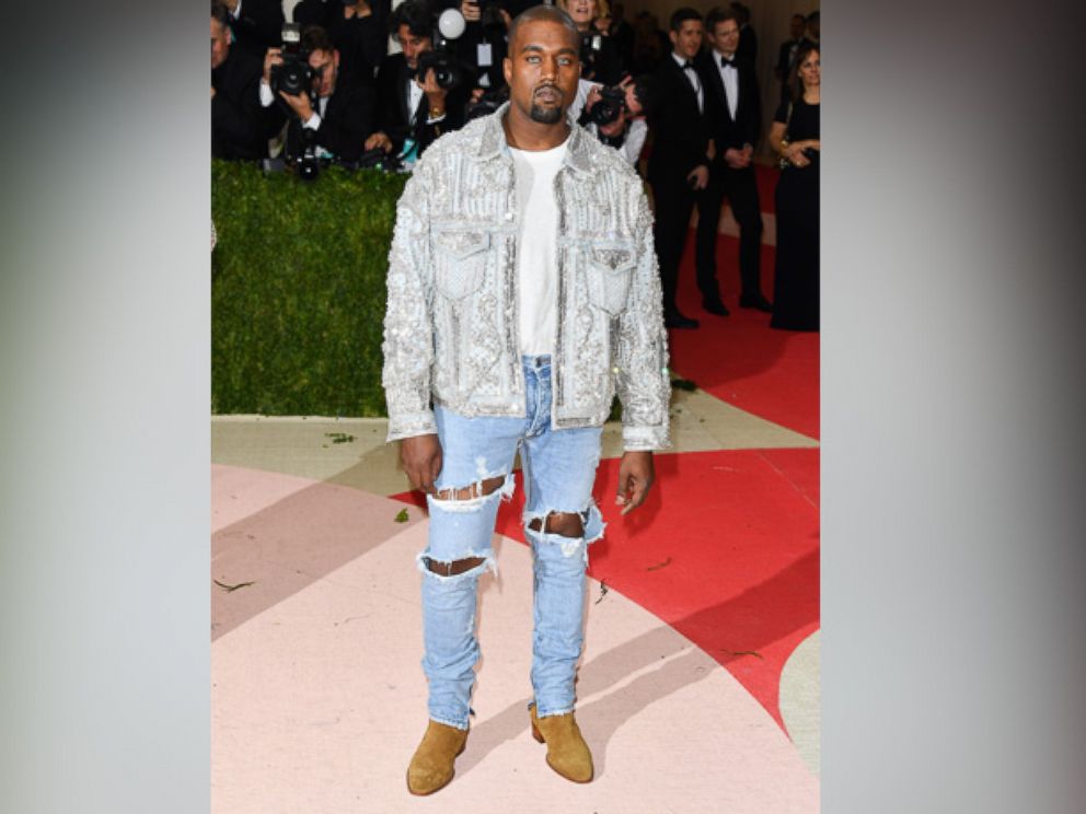 PHOTO:  Kanye West attends the "Manus x Machina: Fashion In An Age Of Technology" Costume Institute Gala at Metropolitan Museum of Art, May 2, 2016, in New York.