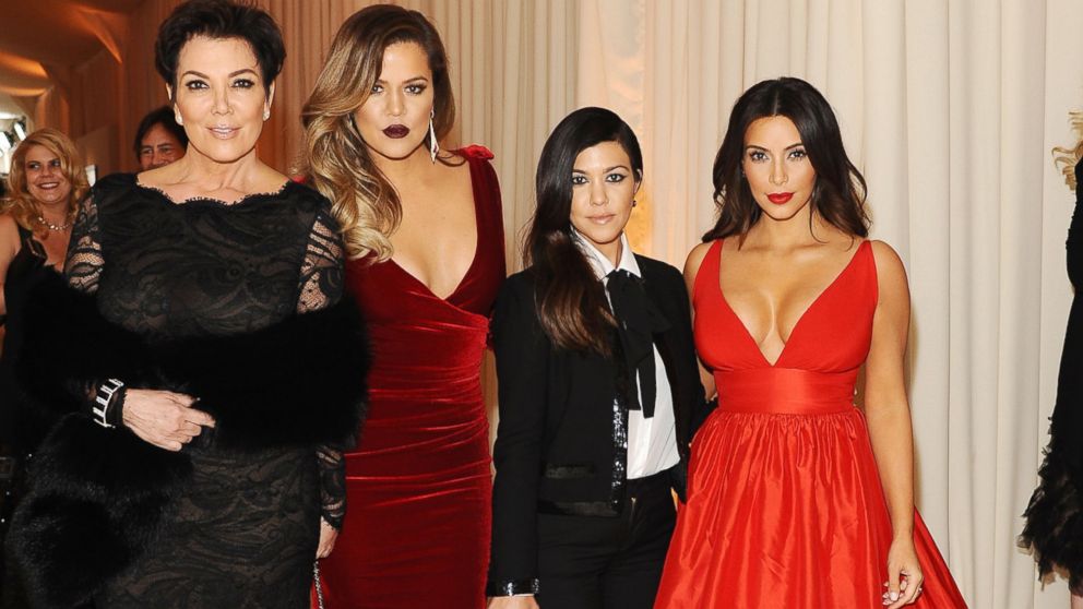 Kris Jenner, Khloe Kardashian, Kourtney Kardashian and Kim Kardashian attend the 22nd Annual Elton John AIDS Foundation Academy Awards viewing party in West Hollywood, Calif., March 2, 2014. 