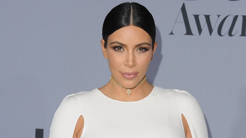 Kim Kardashian arrives at the InStyle Awards at Getty Center on Oct. 26, 2015 in Los Angeles.
