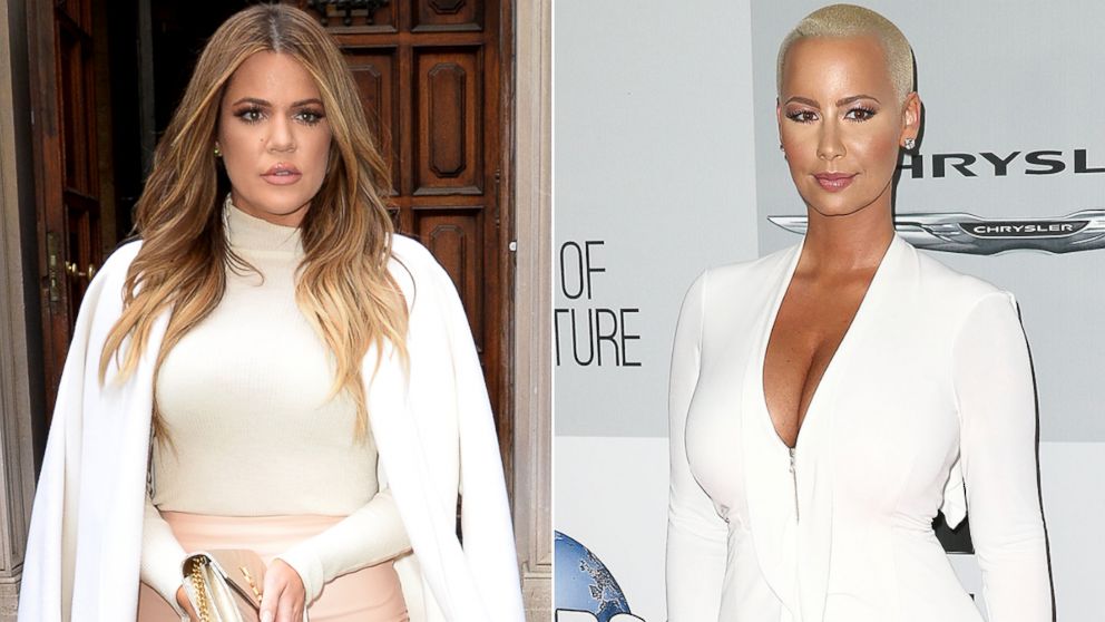 Khloe Kardashian, left, and Amber Rose are in a Twitter feud.