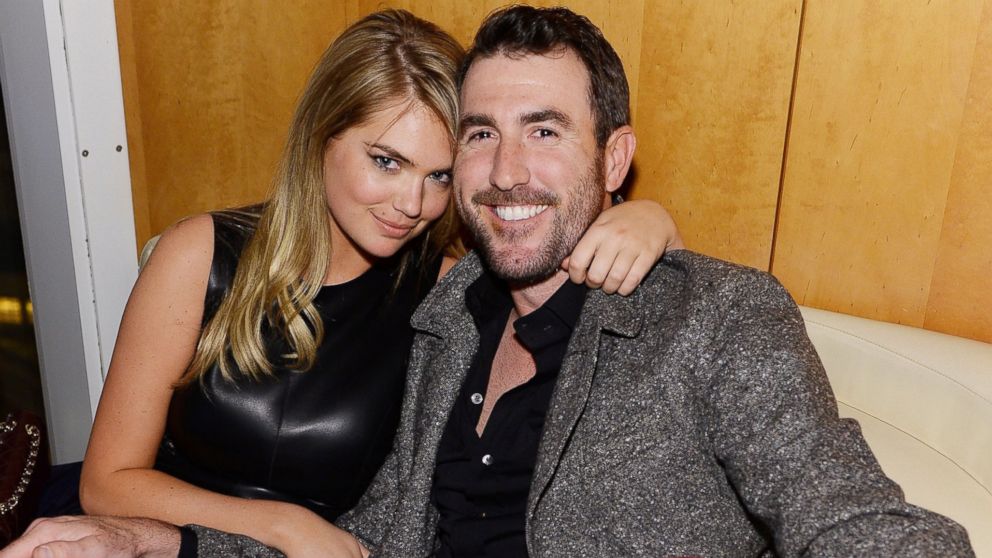 PHOTO: Model Kate Upton and professional baseball player Justin Verlander attend the GQ Super Bowl Party 2014 sponsored by Patron Tequila, Van Heusen, and Miller Fortune, Jan. 31, 2014 in New York.