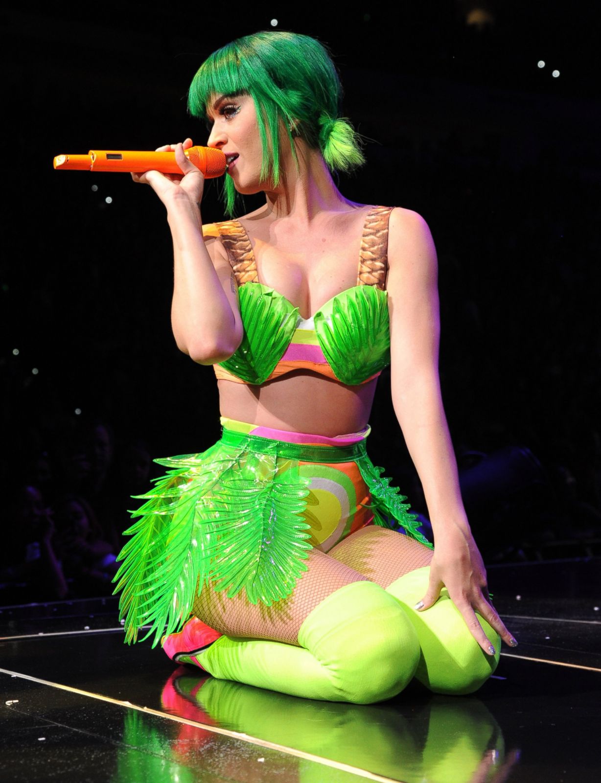 View Katy Perry performs onstage during "The Prismatic World Tour"...