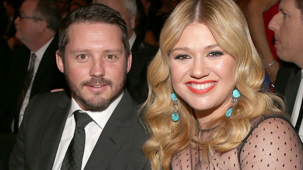 Kelly Clarkson and Brandon Blackstock attend the 55th Annual GRAMMY Awards at Staples Center, Feb. 10, 2013, in Los Angeles.