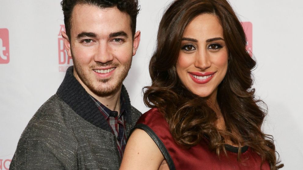 Kevin Jonas and Danielle Jonas attend the "Amazing Baby Days" App launch event at Path 1 Communications in New York, Jan. 7, 2014.  