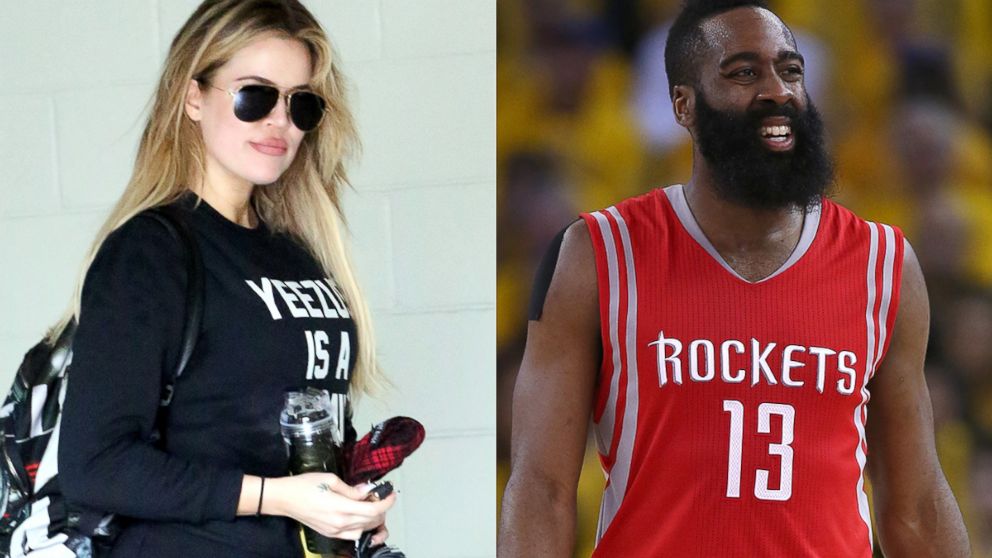 Khloe Kardashian, left, is seen in Los Angeles on June 5, 2015. James Harden, right, is pictured in Oakland, Calif. on May 27, 2015.