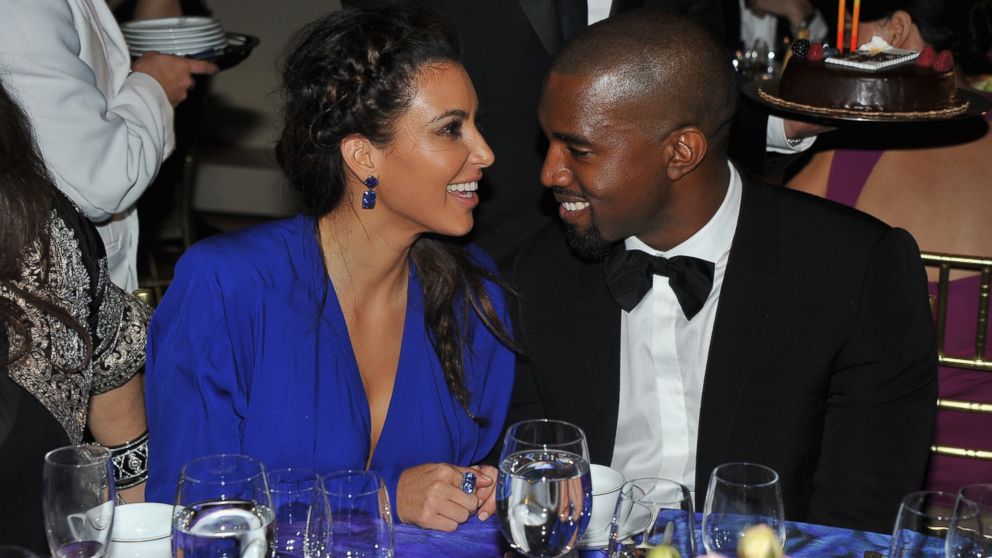 Kim Kardashian and Kayne West attend the Angel Ball 2012 hosted by Gabrielle's Angel Foundation at Cipriani Wall Street in this Oct.  22, 2012, file photo in New York City. 
