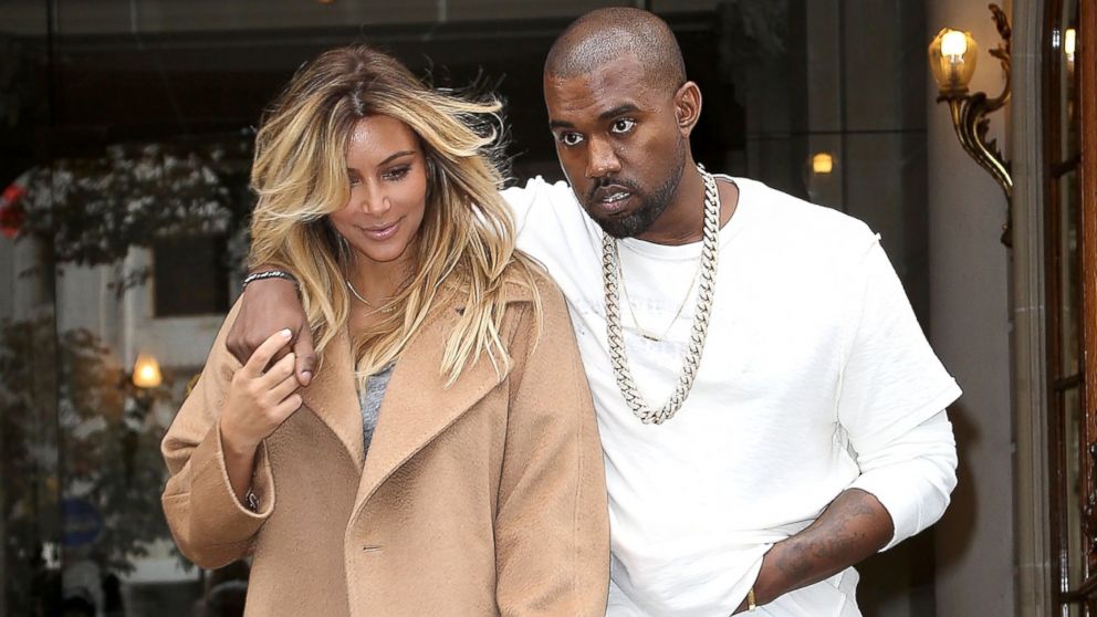 Kim Kardashian and Kanye West are seen, Sept. 28, 2013, in Paris, France.  