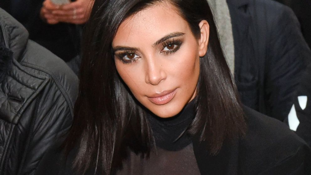 Kim Kardashian attends the Robert Geller show during Mercedes-Benz Fashion Week Fall 2015 at Pier 59, Feb. 14, 2015, in New York.