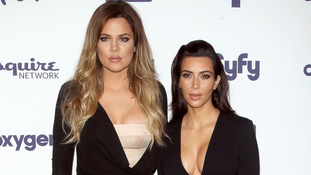 Khloe Kardashian and Kim Kardashian attends the 2014 NBCUniversal Cable Entertainment Upfronts, May 15, 2014, in New York City.