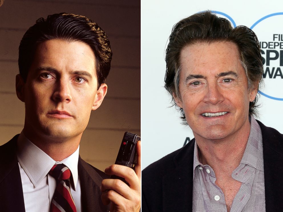 PHOTO: Kyle MacLachlan as Agent Dale Cooper in 'Twin Peaks', 1990. | Kyle MacLachlan in Santa Monica, Calif., Feb. 21, 2015.