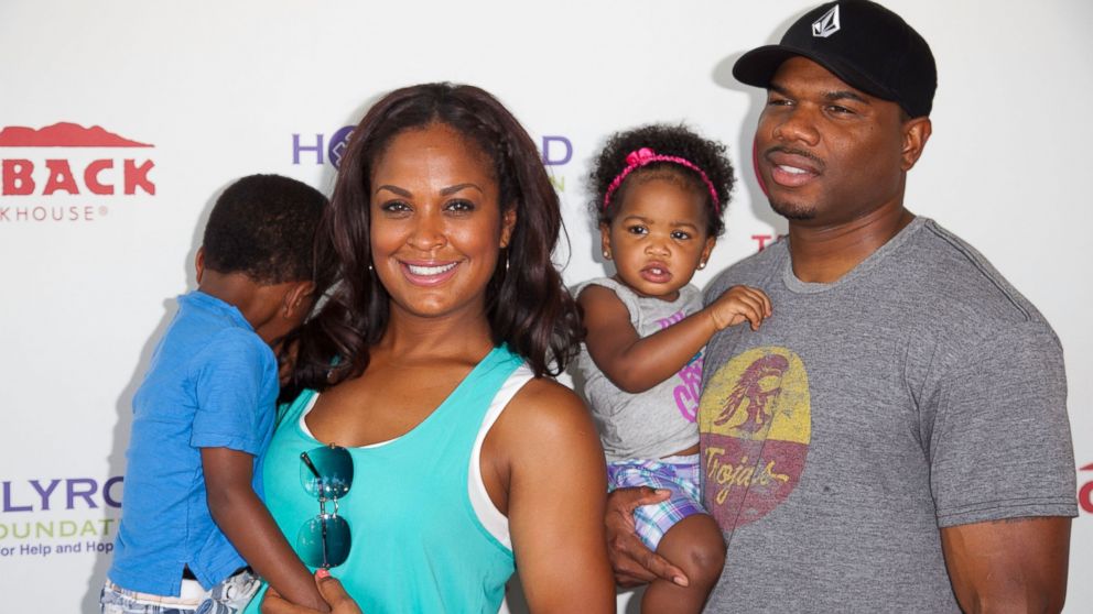 In this file photo, Curtis Conway Jr., Laila Ali, Sydney Conway, and Curtis Conway, left to right, are pictured on Aug. 12, 2012 in Culver City, Calif.  