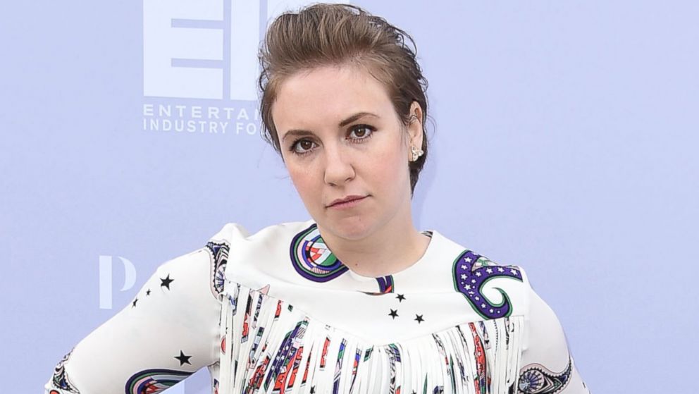 Lena Dunham arrives at the The Hollywood Reporter's Annual Women In Entertainment Breakfast at Milk Studios, Dec. 9, 2015 in Los Angeles.