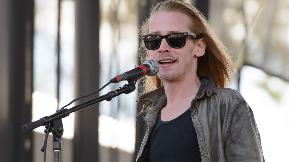 Macaulay Culkin of The Pizza Underground performs on stage at Riot Fest Chicago 2014 at Humboldt Park, Sept. 13, 2014 in Chicago. 