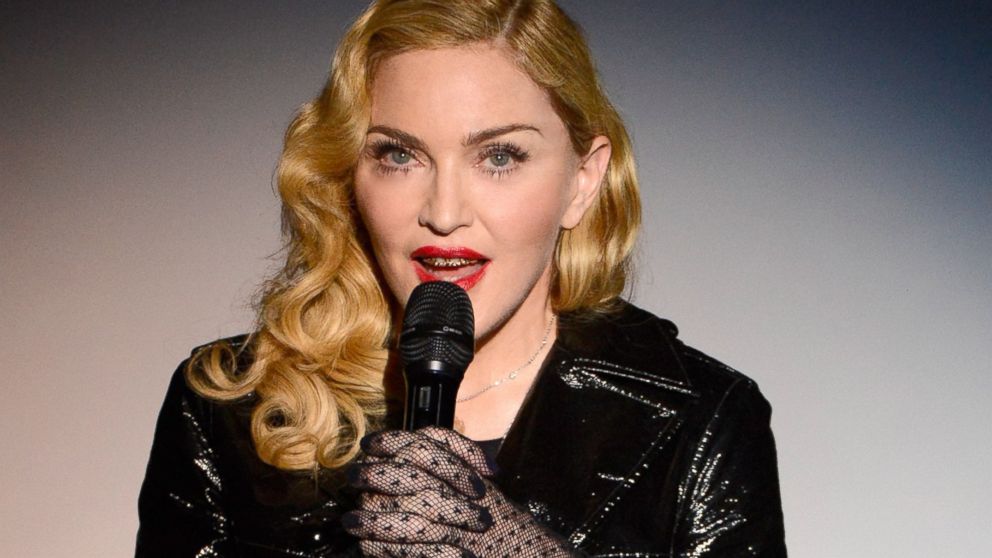 PHOTO: Madonna speaks at the Gagosian Gallery, Sept. 24, 2013 in New York City.
