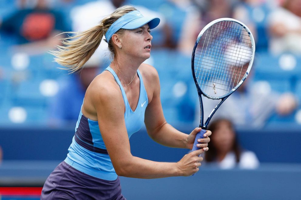 PHOTO: Maria Sharapova of Russia in action during her match against Madison Keys of the United States on day 4 of the Western &amp; Southern Open at the Linder Family Tennis Center, Aug. 12, 2014 in Cincinnati.