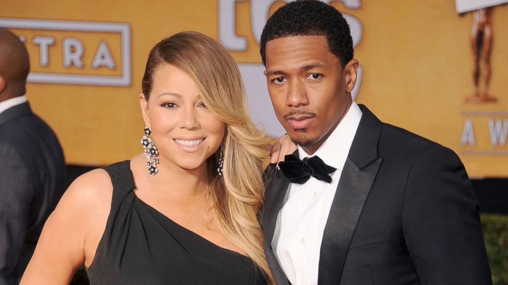 Singer Mariah Carey and actor/TV personality Nick Cannon arrive at the 20th Annual Screen Actors Guild Awards at The Shrine Auditorium, Jan. 18, 2014, in Los Angeles, Calif.