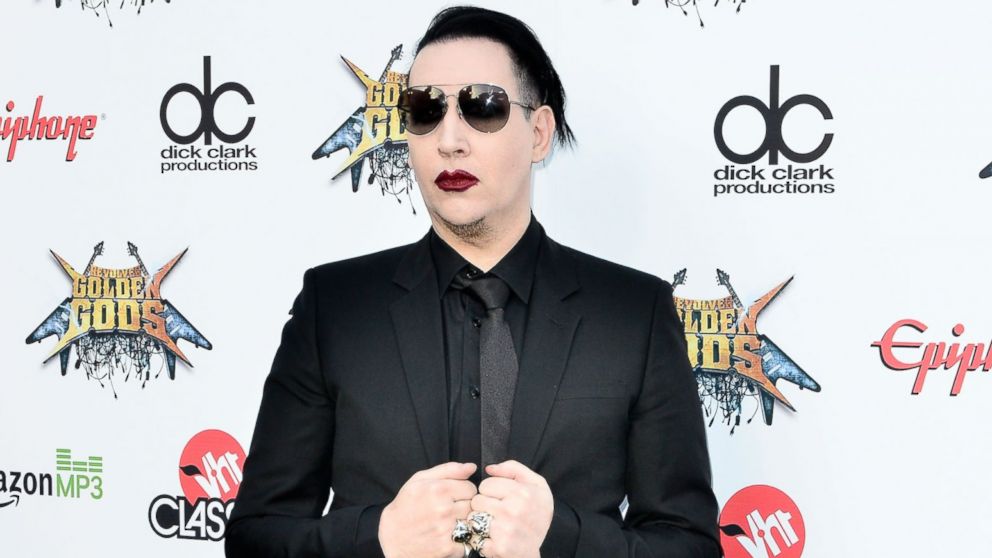 Marilyn Manson is pictured on April 23, 2014 in Los Angeles.