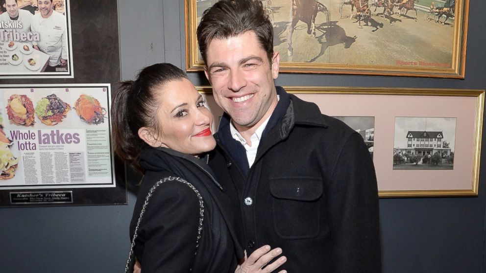 PHOTO: Max Greenfield and Tess Sanchez attend the "About Alex" Premiere after party during the 2014 Tribeca Film Festival at Kutsher's Tribeca, April 17, 2014, in New York City.