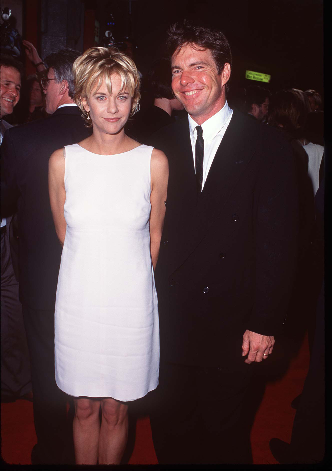 PHOTO: Meg Ryan and Dennis Quaid attend  the "French Kiss" Los Angeles premiere in this  May 1, 1995 file photo.