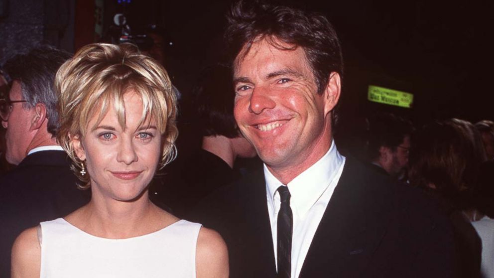 Meg Ryan and Dennis Quaid attend  the "French Kiss" Los Angeles premiere in this  May 1, 1995 file photo.