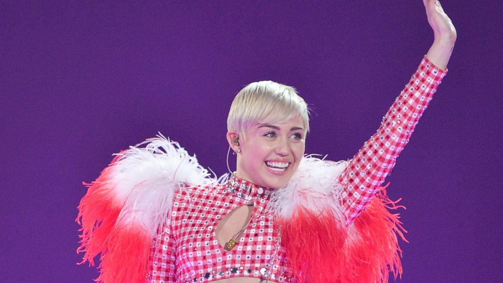 Miley Cyrus performs at Air Canada Centre in this March 31, 2014, file photo in Toronto.
