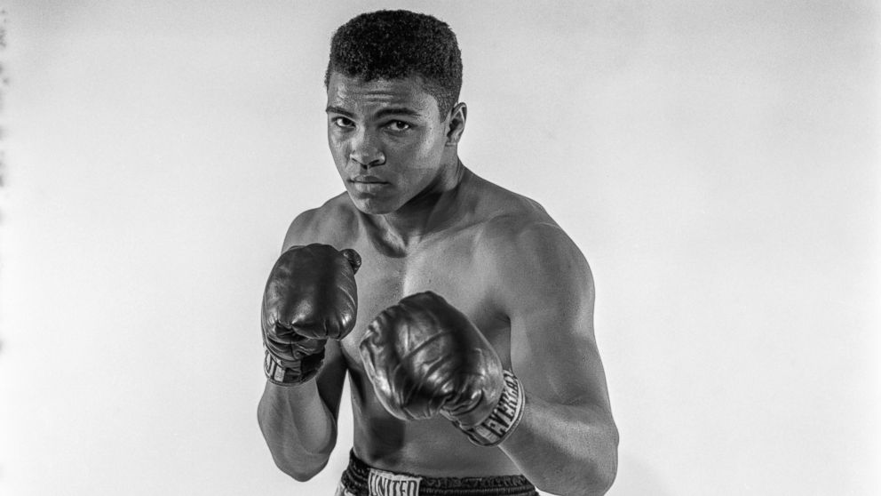 Muhammad Ali, then known as Cassius Clay, is seen here at age 20, May 17, 1962 in Long Island, New York.