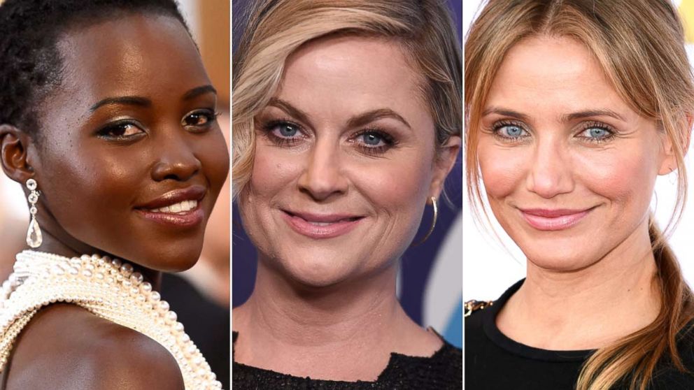 From left, Lupita Nyong'o in Los Angeles, Feb. 22, 2015, Amy Poehler in Beverly Hills, Calif., Feb. 19, 2015 and Cameron Diaz in Los Angeles, Oct. 8, 2014. 