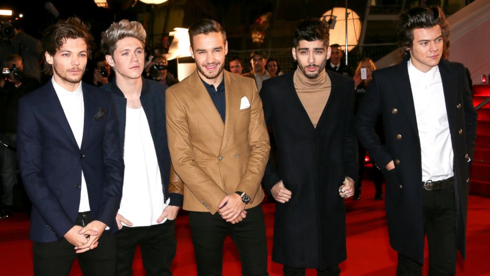 Louis Tomlinson, Niall Horan, Liam Payne, Zayn Malik and Harry Styles of One Direction arrive at the 15th NRJ Music Awards at the Palais des Festivals in Cannes, France, Dec. 14, 2013.
