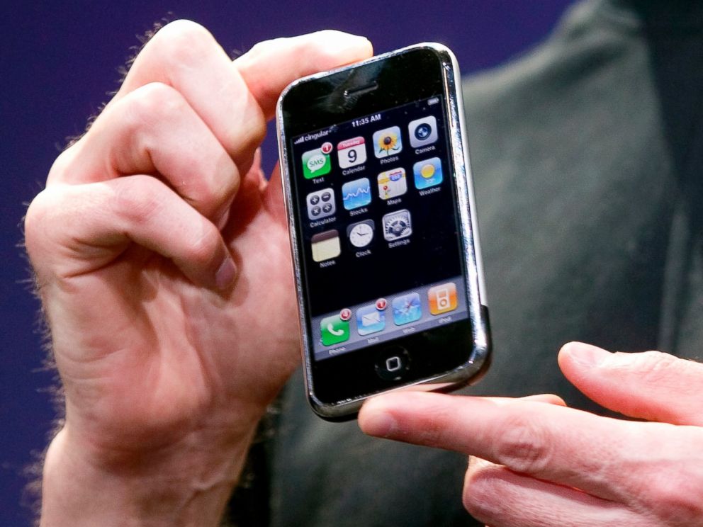 PHOTO: Apple CEO Steve Jobs, pictured back in January 2007, introduced the new iPhone which hit stores June 2007.