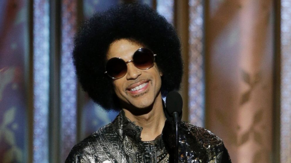 Prince speaks onstage during the 72nd Annual Golden Globe Awards at The Beverly Hilton Hotel, Jan. 11, 2015 in Beverly Hills, Calif. 