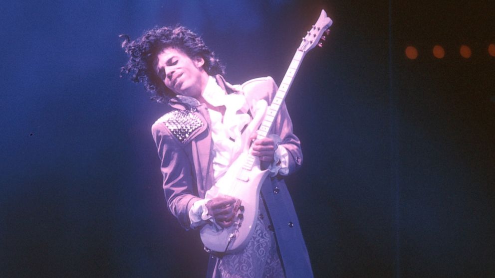 Prince performs live at the Fabulous Forum, Feb. 19, 1985, in Inglewood, California.