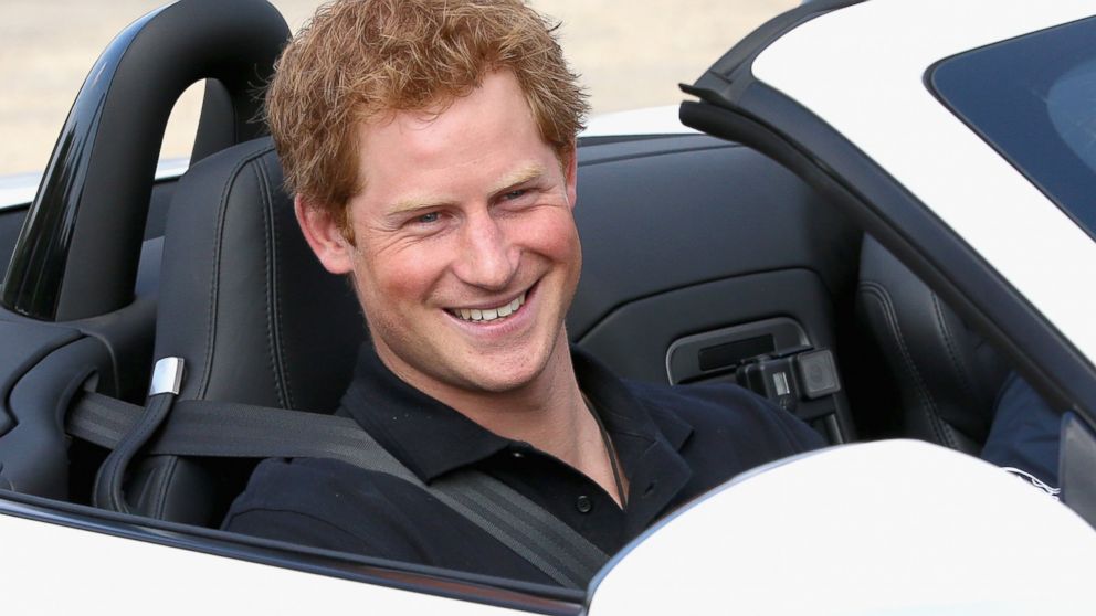 Prince Harry sits in the driving seat of an F-Type Jaguar during the first event in the Invictus Games Sept. 9, 2014, in Gaydon, England. 