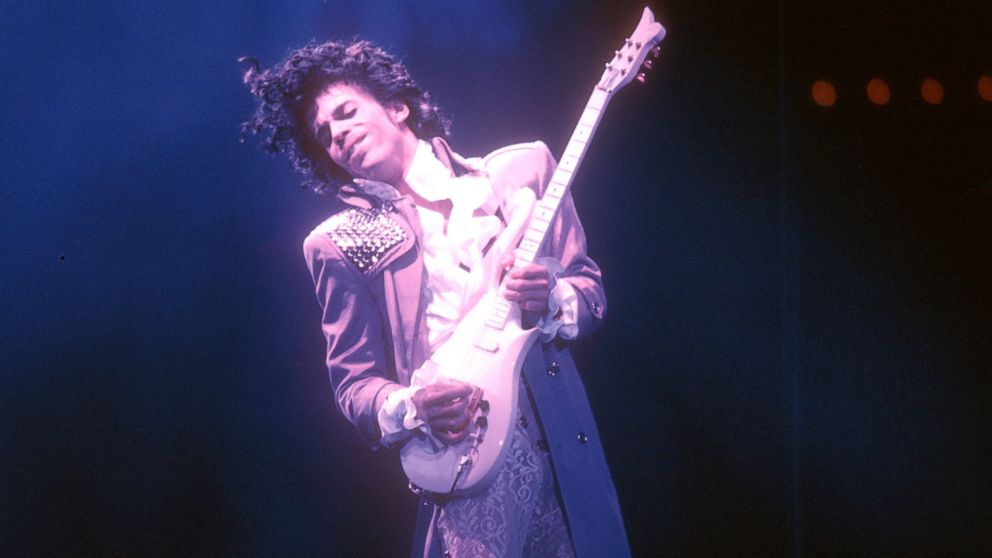 Prince performs live at the Fabulous Forum, Feb. 19, 1985, in Inglewood, Calif.