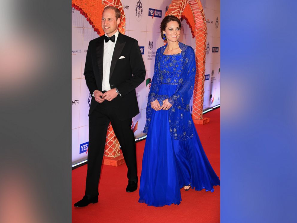 PHOTO: Catherine, Duchess of Cambridge and Prince William, Duke of Cambridge arrive for a Bollywood Inspired Charity Gala at the Taj Mahal Palace Hotel during the royal visit to India and Bhutan on April 10, 2016 in Mumbai, India.
