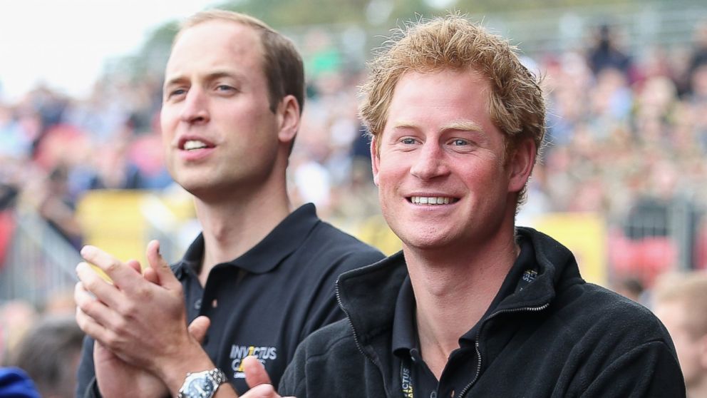 Prince William, Duke of Cambridge and his brother Prince Harry cheers the athletes during the Invictus Games athletics at Lee Valley, in this Sept. 11, 2014 file photo, in London.
