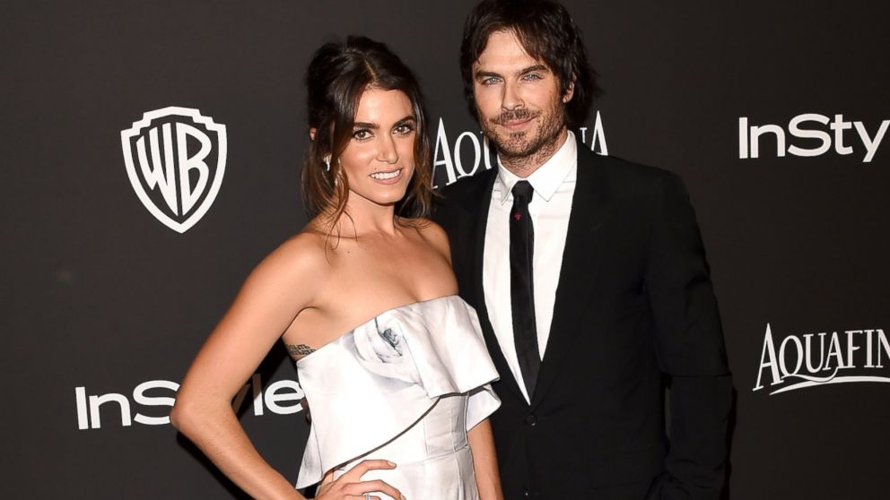 Nikki Reed and Ian Somerhalder attend the 2015 InStyle And Warner Bros. 72nd Annual Golden Globe Awards Post-Party at The Beverly Hilton Hotel, Jan. 11, 2015, in Beverly Hills, Calif.