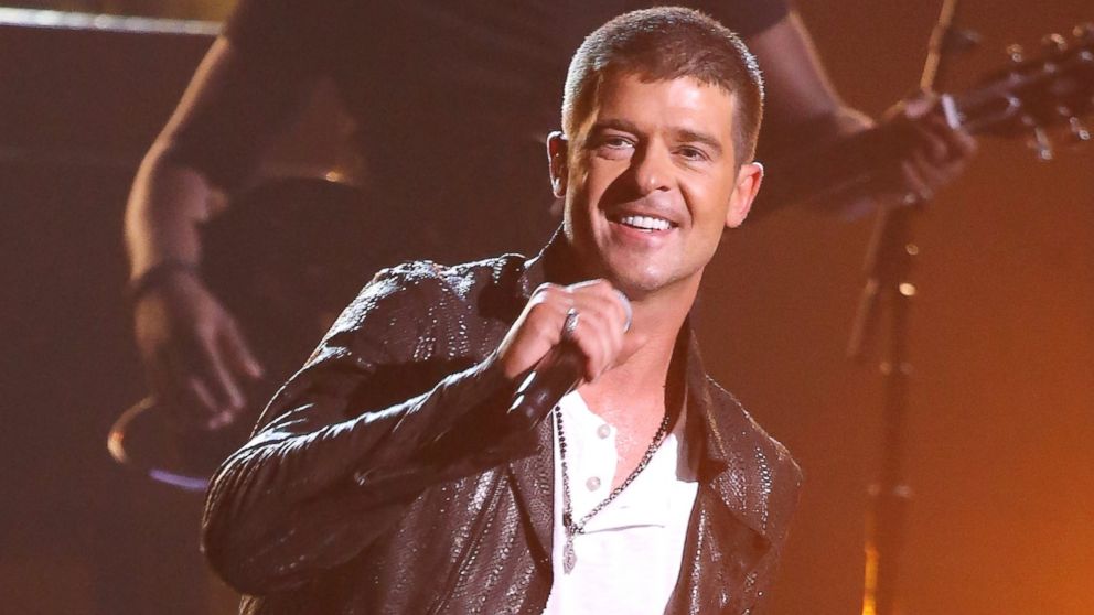 Robin Thicke performs onstage during the 2014 Billboard Music Awards at the MGM Grand Garden Arena, May 18, 2014, in Las Vegas. (Photo by Michael Tran/FilmMagic)