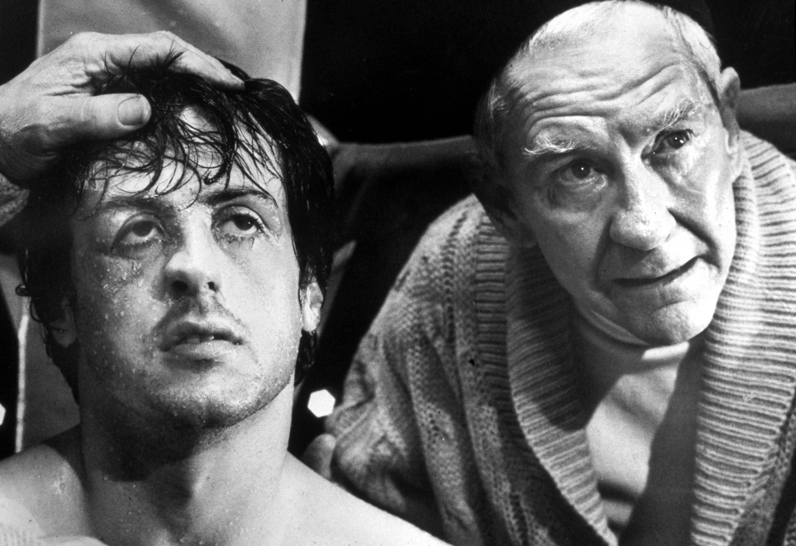 PHOTO: Sylvester Stallone and Burgess Meredith in "Rocky."