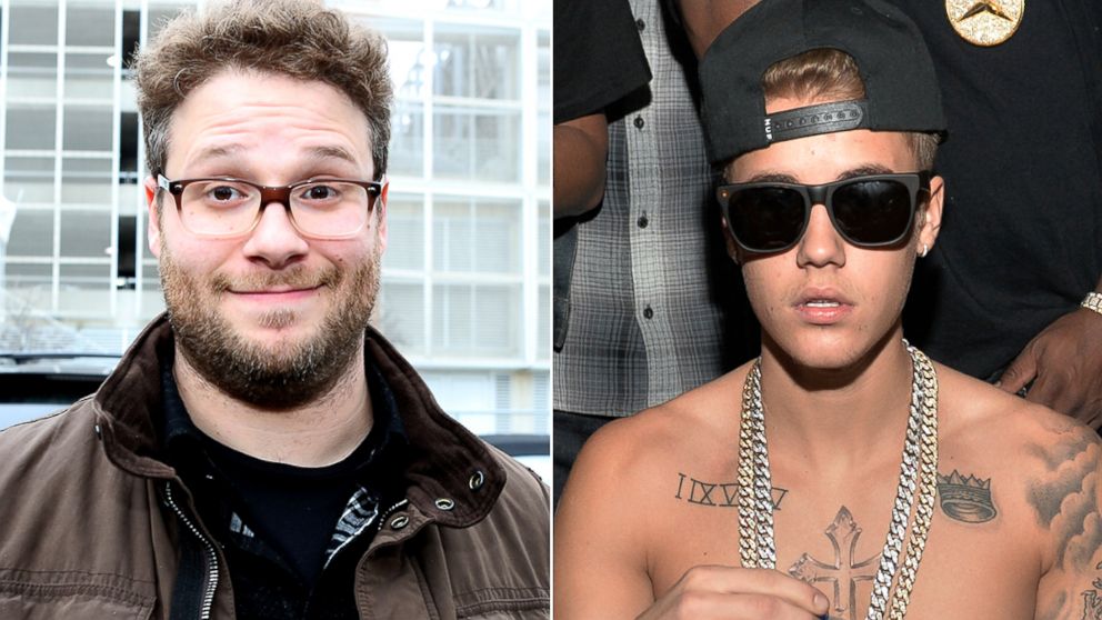 Seth Rogan, left, attends Tumblr and Universal Pictures' neighbors meetup at SXSubway Square, March 9, 2014, in Austin, Texas. Justin Bieber attends Ciroc party at Vanquish Lounge, Feb. 5, 2014, in Atlanta.